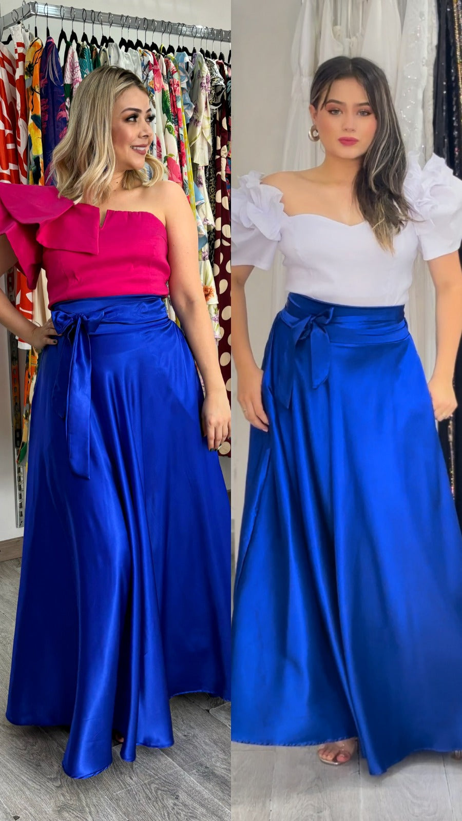 Falda Satín Solo Fondo