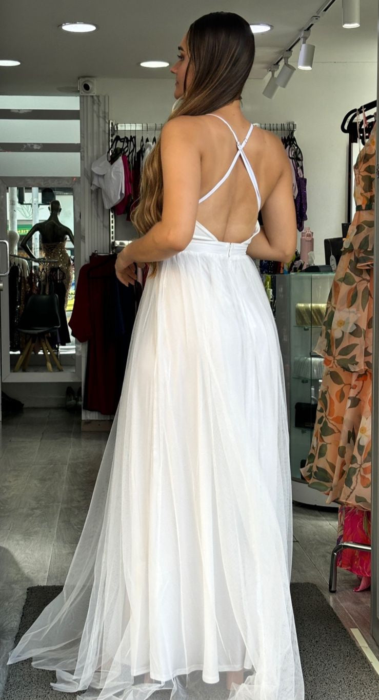 Vestido Blanco Tull