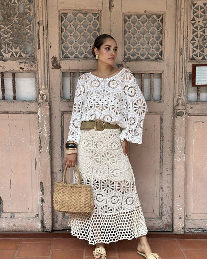 FALDA MACRAMÉ