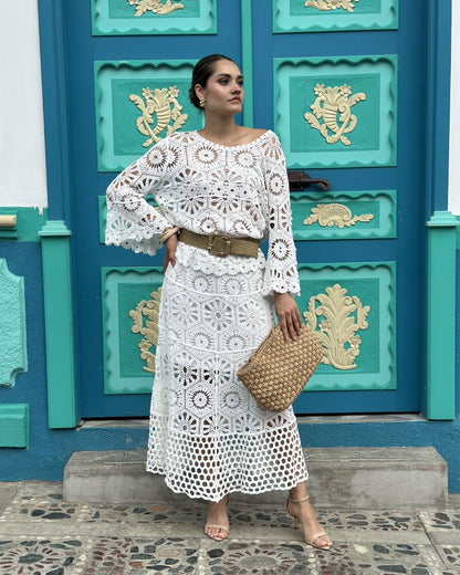 FALDA MACRAMÉ
