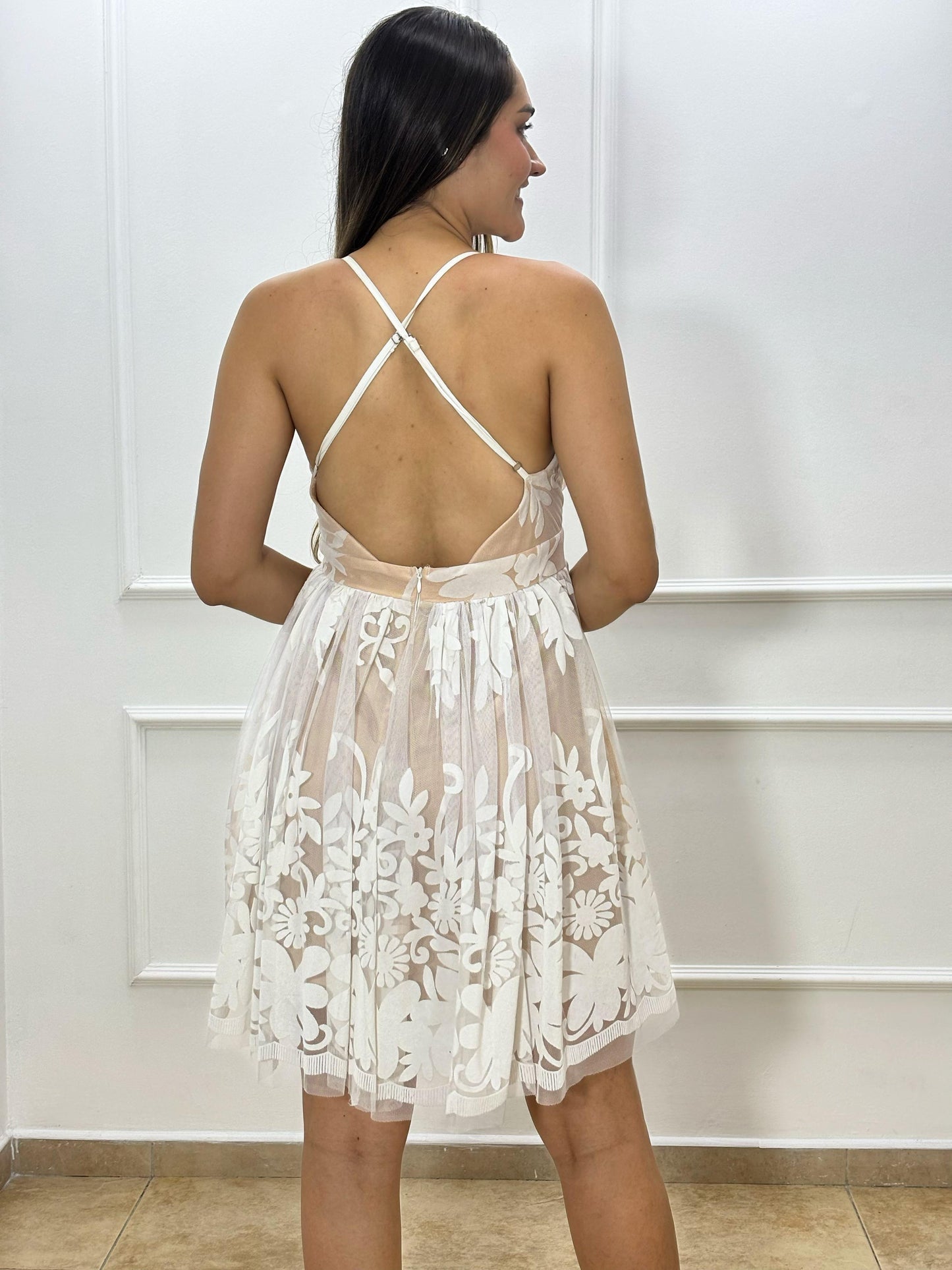 Vestido corto floral