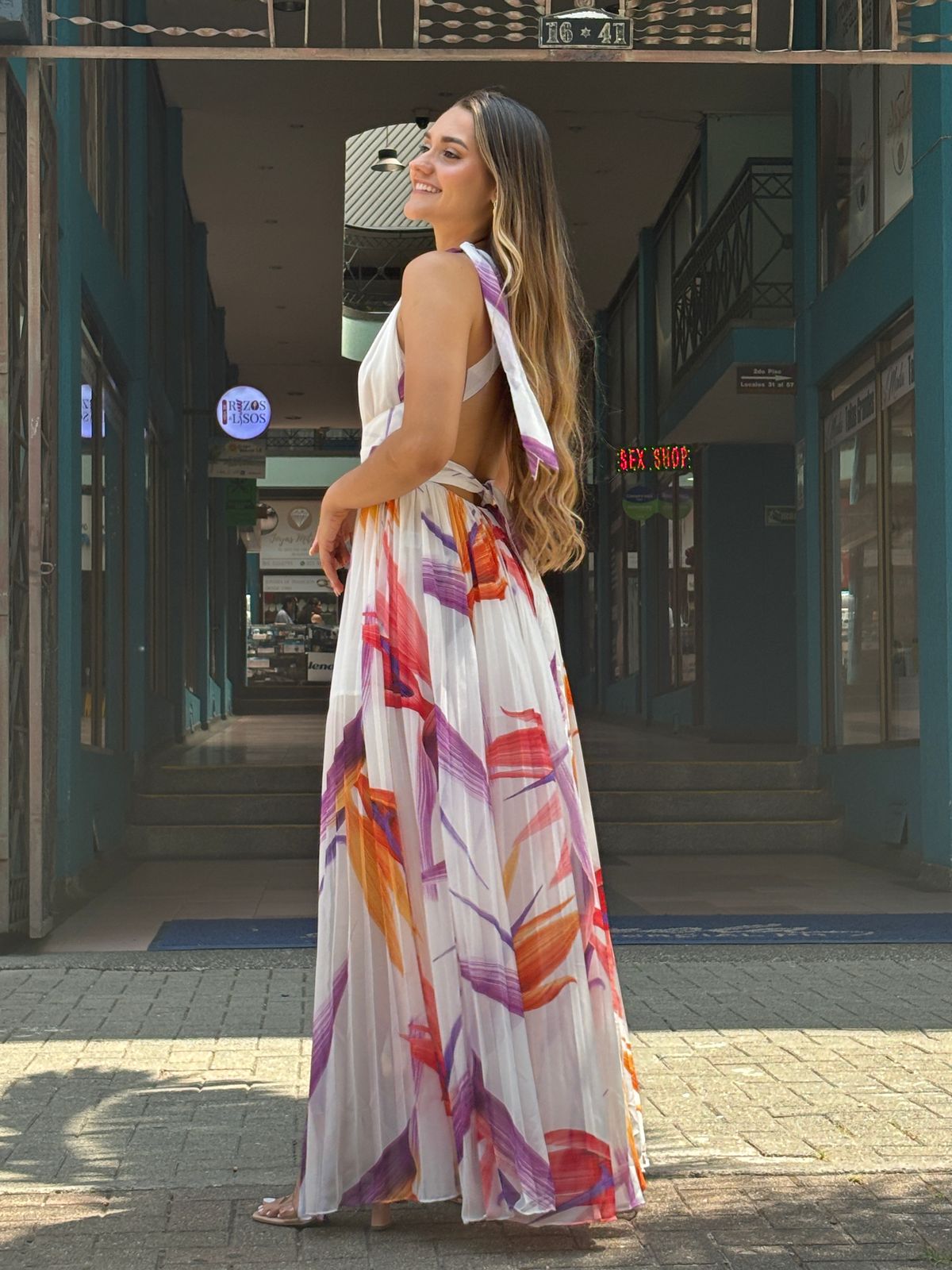 Vestido Estampado Blanco