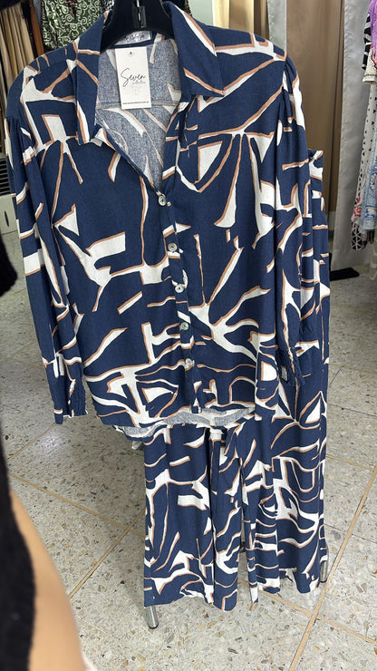 CAMISERO EN LINO ESTAMPADO