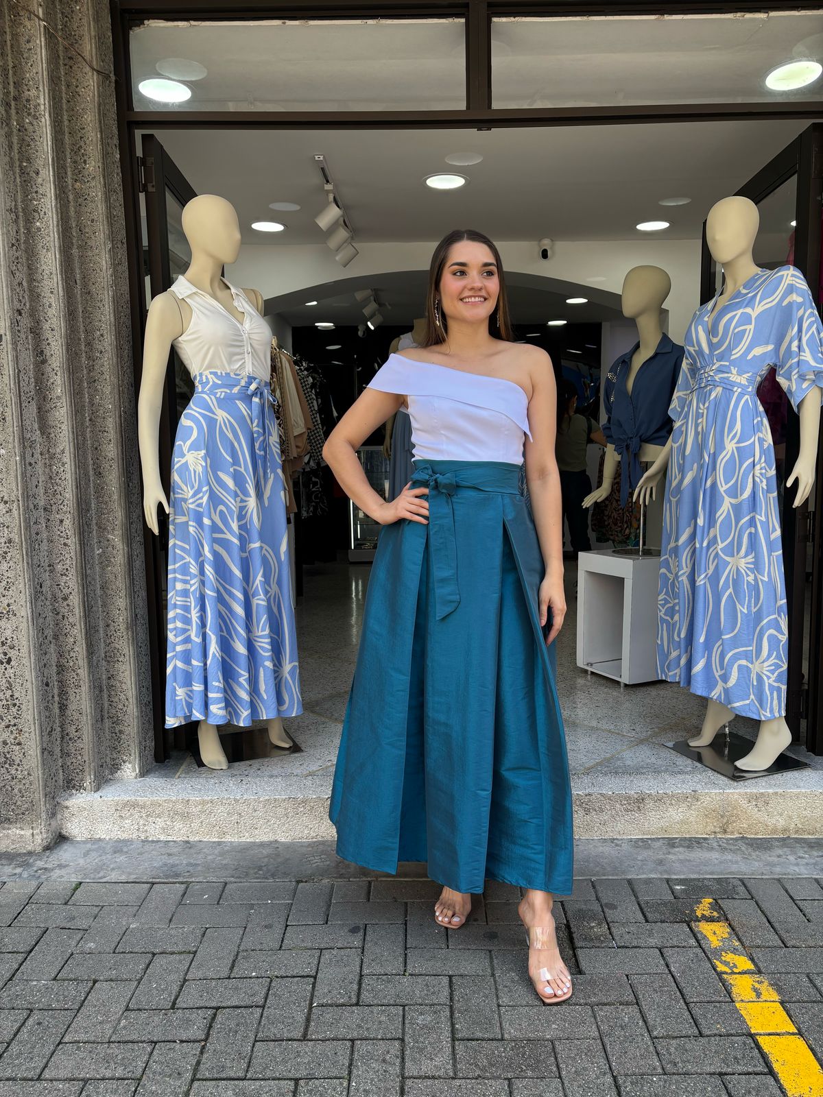 FALDA TABLONES TAFETAN