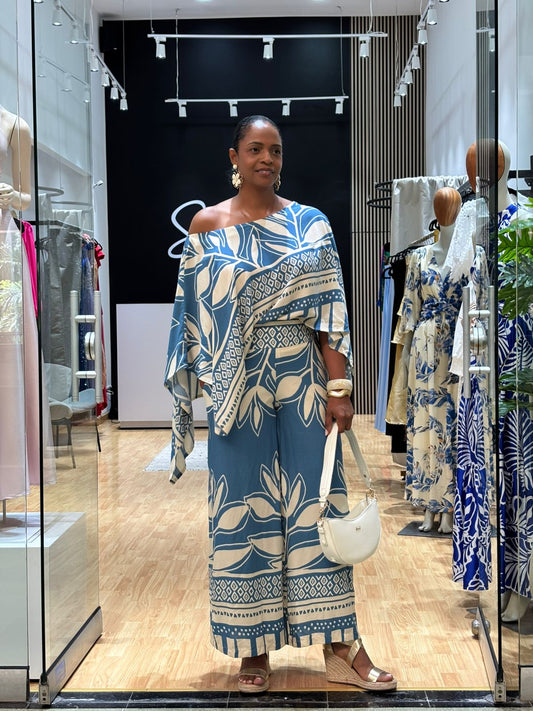 SET PONCHO Y PANTALON PALAZZO