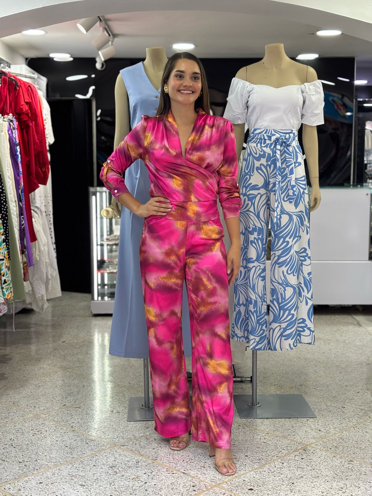 BLUSA SEDA/SATIN CRUZADA