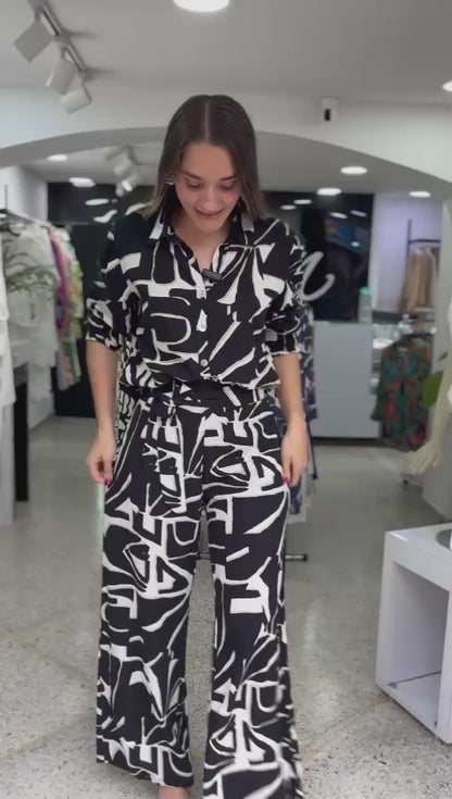 CAMISERO EN LINO ESTAMPADO